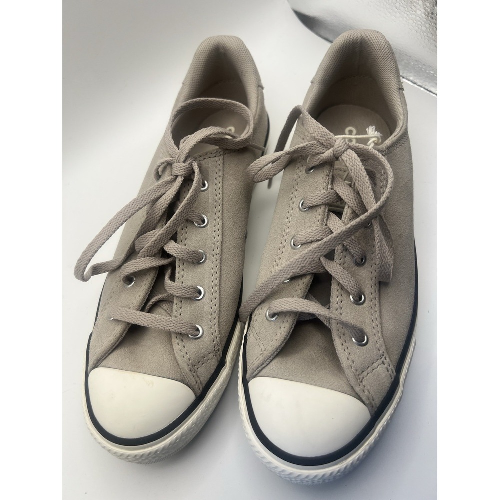 Women's Converse Chuck Taylor All Star Grey Leather Size 6.5 Excellent Condition - Picture 8 of 8